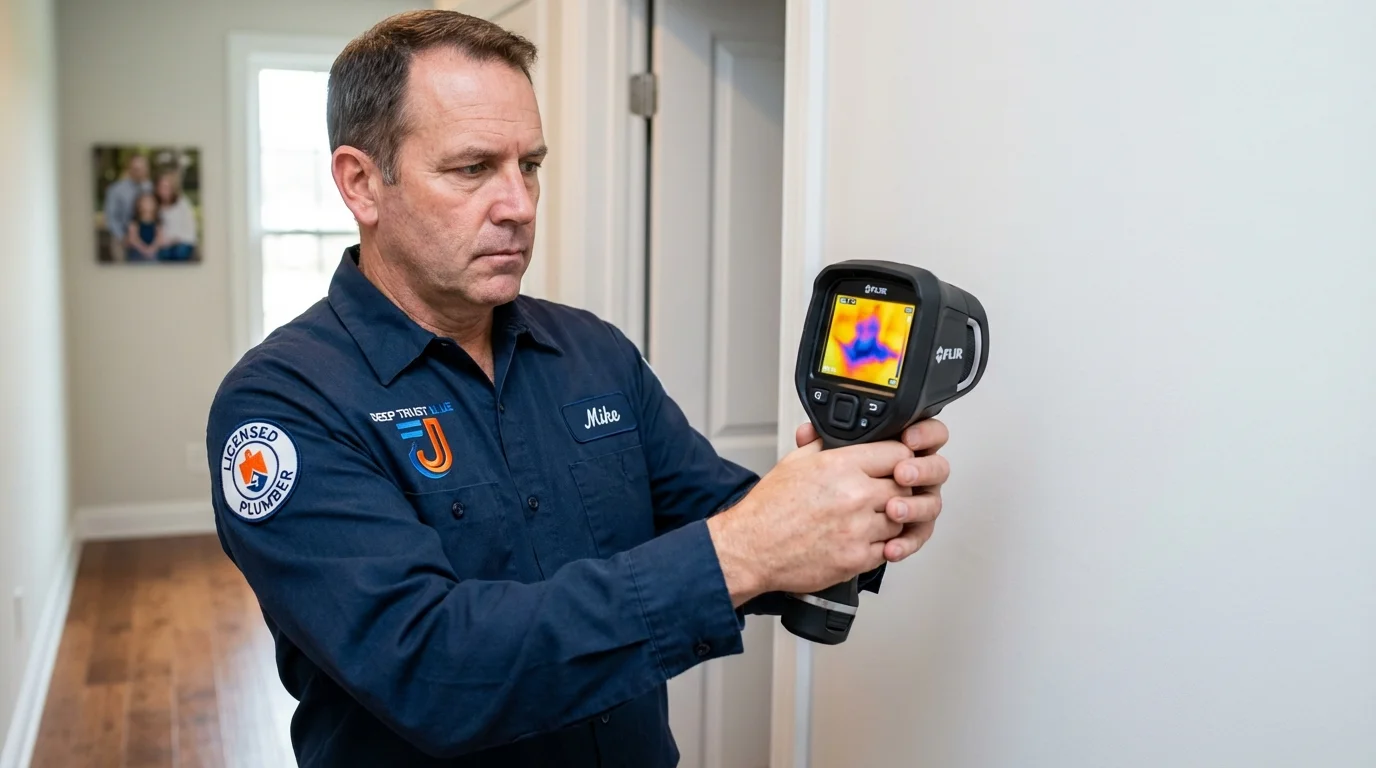 Thermal imaging leak detection by Johns Plumbing LLC in Lisbon Falls